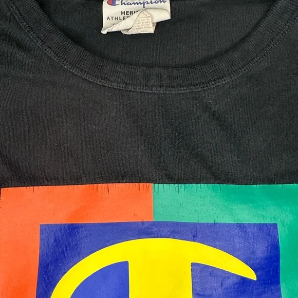Vintage Champion Color-block Tshirt - Picture 4 of 5
